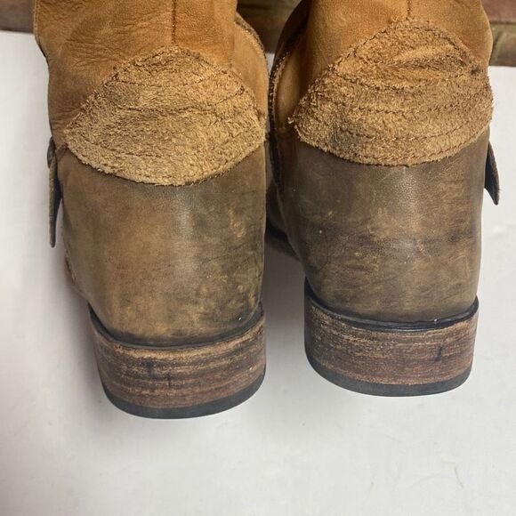 Liberty Black Tan Stone Washed Leather Riding Boot Sz 9.5 - Picture 7 of 9